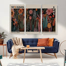 Modern Japanese Wall Art Canvas Print – Framed Abstract