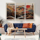 Modern Japanese Wall Art Canvas Print – Framed Abstract