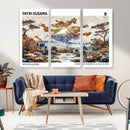 Modern Japanese Wall Art Canvas Print – Framed Abstract