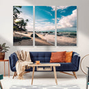Tropical Beach Wall Art Canvas Print – Framed Ocean Waves
