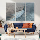 Ocean Waves Wall Art Canvas Print – Framed Coastal Serenity