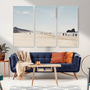 Minimalist Beach Wall Art Canvas Print – Framed Coastal