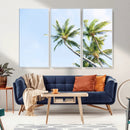 Palm Trees Wall Art Canvas Print – Framed Tropical Coastal