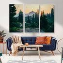 Mountain Wall Art Canvas Print – Framed Forest Serenity