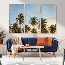 Palms Wall Art Canvas Print – Framed Tropical Coastal Nature