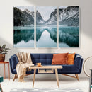 Mountain Lake Wall Art Canvas Print – Framed Toblacher See