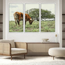 Texas Longhorn Wall Art Canvas Print – Rustic Western Ranch by MyGreatCanvas | Canvas Wall Art Prints | Photo Prints & Wall Decor