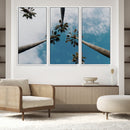 Tropical Palm Trees Wall Art Canvas Print – Framed