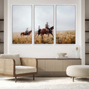 Western Cowboys Wall Art Canvas Print – Rustic Prairie