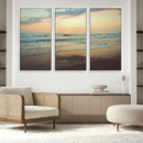 Sunset Seascape Wall Art Canvas Print – Framed Pastel Ocean