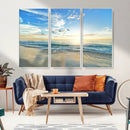 Minimalist Seaside Wall Art Canvas Print – Morning Glow