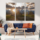 Snowy Peaks Wall Art Canvas Print – Rustic Mountain