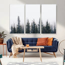 Foggy Forest Wall Art Canvas Print – Framed Misty Pines