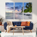 Tropical Beach Wall Art Canvas Print – Framed Sunset Glow