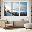 Snowy Mountain Wall Art Canvas Print – Frosty Peaks Alpine