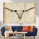 Longhorn Skull Wall Art Canvas Print – Rustic Western by MyGreatCanvas | Canvas Wall Art Prints | Photo Prints & Wall Decor