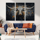 Rustic Longhorn Bull Wall Art Canvas Print – Vintage Western by MyGreatCanvas | Canvas Wall Art Prints | Photo Prints & Wall Decor