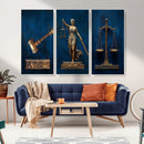 Lady Justice Wall Art Canvas Print – Elegant Gold Legal by MyGreatCanvas | Canvas Wall Art Prints | Photo Prints & Wall Decor