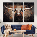 Abstract Longhorn Wall Art Canvas Print – Vintage Western by MyGreatCanvas | Canvas Wall Art Prints | Photo Prints & Wall Decor