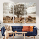 Texas Longhorn Cattle Wall Art, Rustic Western Ranch Canvas by MyGreatCanvas | Canvas Wall Art Prints | Photo Prints & Wall Decor