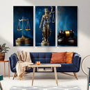 Lady Justice Wall Art Canvas Print – Elegant Gold Legal by MyGreatCanvas | Canvas Wall Art Prints | Photo Prints & Wall Decor