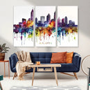 Atlanta Skyline Wall Art Canvas Print – Framed Colorful