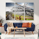 Sakura Cherry Blossom Pathway Canvas Wall Art – Tranquil