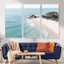 Aerial Beach Wall Art Canvas Print, Coastal Ocean Waves and by MyGreatCanvas | Canvas Wall Art Prints | Photo Prints & Wall Decor