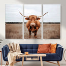 Longhorn Bull Wall Art Canvas Print – Framed Rustic by MyGreatCanvas | Canvas Wall Art Prints | Photo Prints & Wall Decor