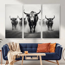 Texas Longhorn Wall Art Canvas Print, Framed Speckled Cow by MyGreatCanvas | Canvas Wall Art Prints | Photo Prints & Wall Decor
