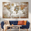 Vibrant Watercolor World Map Canvas Wall Art – Framed Travel by MyGreatCanvas | Canvas Wall Art Prints | Photo Prints & Wall Decor