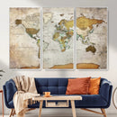 Personalized World Map Canvas Print – Colorful Watercolor by MyGreatCanvas | Canvas Wall Art Prints | Photo Prints & Wall Decor
