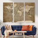 World Map Wall Art Canvas Print, Framed Map Art Picture by MyGreatCanvas | Canvas Wall Art Prints | Photo Prints & Wall Decor