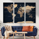 World Map Canvas Print – Detailed Map of the World Wall Art by MyGreatCanvas | Canvas Wall Art Prints | Photo Prints & Wall Decor