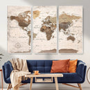 World Map Canvas Print – Framed Travel Map Wall Art for by MyGreatCanvas | Canvas Wall Art Prints | Photo Prints & Wall Decor