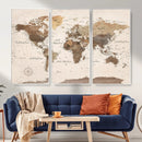 World Map Canvas Print – Framed Detailed Map of the World by MyGreatCanvas | Canvas Wall Art Prints | Photo Prints & Wall Decor
