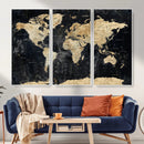 Framed Large World Map Wall Art Canvas Print for Living Room by MyGreatCanvas | Canvas Wall Art Prints | Photo Prints & Wall Decor