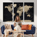 World Map Wall Art Print – Detailed Map of the World Wall