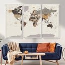World Map Wall Art Print by MyGreatCanvas | Canvas Wall Art Prints | Photo Prints & Wall Decor