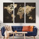Framed World Map with Pin Canvas Print – Detailed World Map by MyGreatCanvas | Canvas Wall Art Prints | Photo Prints & Wall Decor