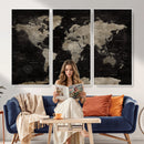 Detailed World Map Wall Art Print - Large Framed World Map