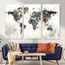 World Map Wall Art Canvas Print for Office Wall Decor by MyGreatCanvas | Canvas Wall Art Prints | Photo Prints & Wall Decor