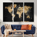 World Map Canvas Wall Art with Famous Landmarks – Framed by MyGreatCanvas | Canvas Wall Art Prints | Photo Prints & Wall Decor