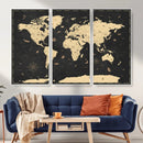 World Map Canvas Print – Detailed Map of the World Wall Art by MyGreatCanvas | Canvas Wall Art Prints | Photo Prints & Wall Decor