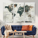 World Map Canvas Print – Framed Travel Map Wall Art for by MyGreatCanvas | Canvas Wall Art Prints | Photo Prints & Wall Decor