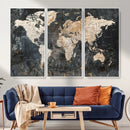 World Map Canvas Print – Detailed Map of the World Wall Art by MyGreatCanvas | Canvas Wall Art Prints | Photo Prints & Wall Decor