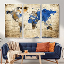 World Map Canvas Print – Colorful Abstract Travel Map, by MyGreatCanvas | Canvas Wall Art Prints | Photo Prints & Wall Decor