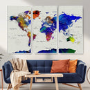 Vintage World Map Canvas Wall Art – Framed Travel Map with by MyGreatCanvas | Canvas Wall Art Prints | Photo Prints & Wall Decor