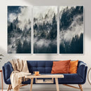 Foggy Mountain Forest Canvas Print, Misty Pine Trees Nature by MyGreatCanvas | Canvas Wall Art Prints | Photo Prints & Wall Decor