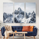 Snowy Mountain Range Canvas Print, Alpine Peaks Landscape by MyGreatCanvas | Canvas Wall Art Prints | Photo Prints & Wall Decor